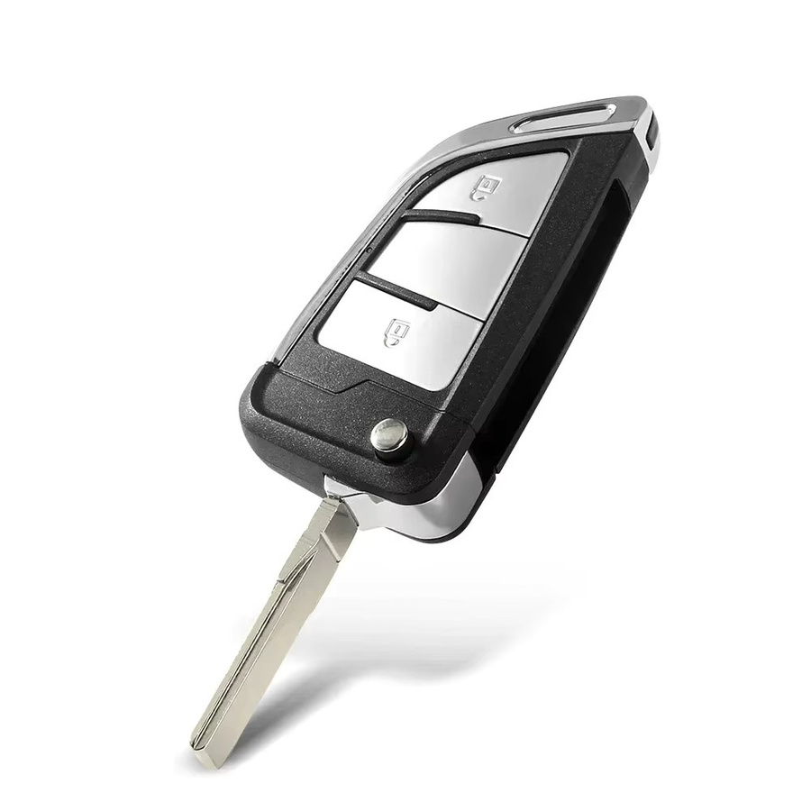 KEYYOU Klappschlüssel Gehäuse für VW Volkswagen Golf Passat Polo Touran Bora und Seat Skoda in Schwarz - Bild 2