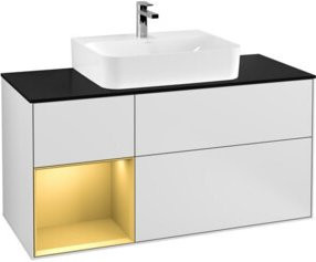 V&B Waschtischunterschrank Finion in Weiß lackiert, Breite: 120 cm, Tiefe: 50,1 cm, Höhe: 50,1 cm - Bild 1