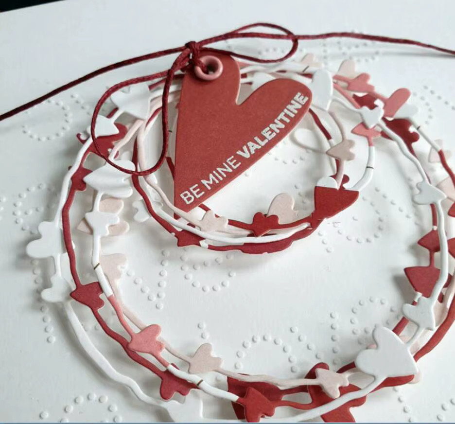 Metall Stanzform Herz und Blume für Scrapbook und Bastelarbeiten - Bild 2