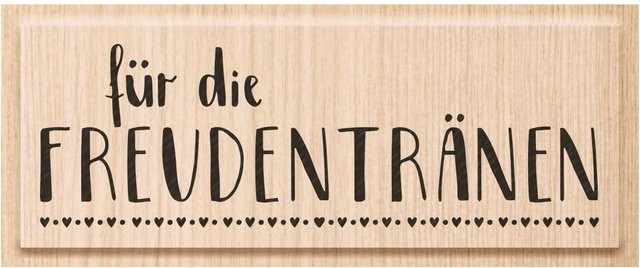 Heyda Holzstempel Freudentränen in Beige - Bild 1
