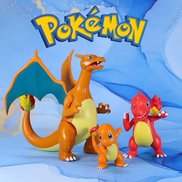 WCT Pokémon Charizard, Charmeleon, Charmander, Actionfigur Statue, Set / Bundle - Bild 1