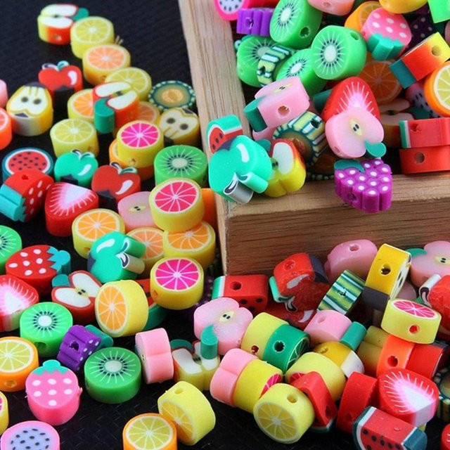 QYWCTZ DIY-Anhänger Polymer Clay, Fruchtform, Perlen, Bunt, Unisex - Bild 1