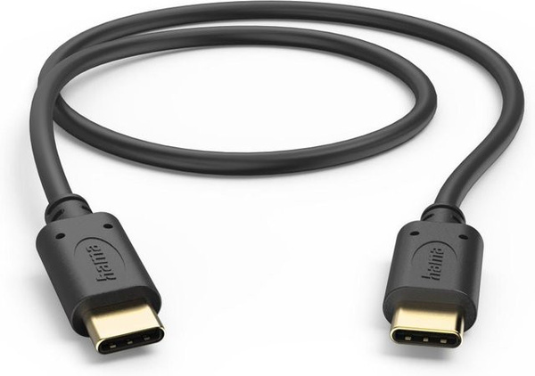 Hama USB-C auf USB-C Ladekabel in Schwarz, 0,5 m