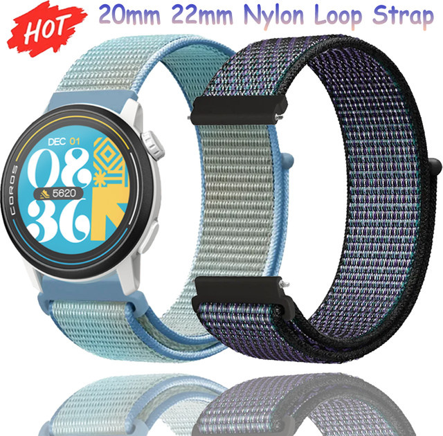 COROS Uhrenarmband Nylon, Bunt, Unisex, 20 mm, 22 mm - Bild 1