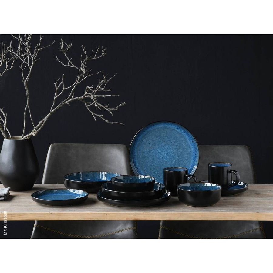 CreaTable Kombiservice Nordic Fjord blau aus Steinzeug, 10-teilig - Bild 2