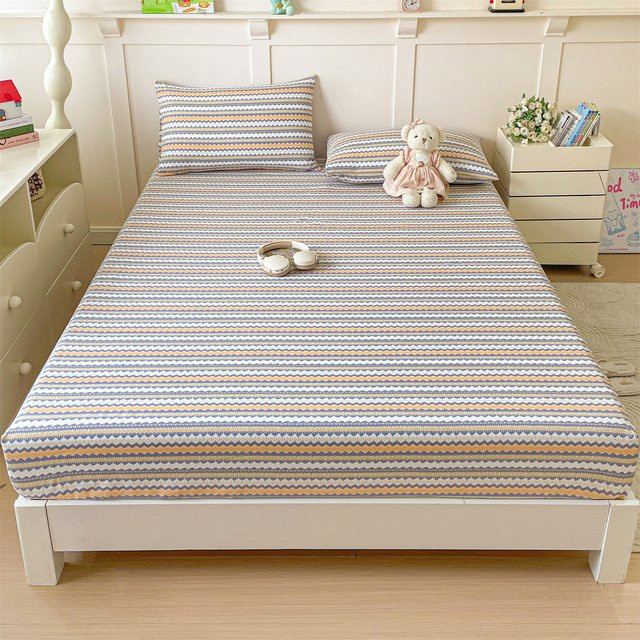Bedrucktes Spannbettlaken FLOWERS AND CAKES in Multicolour, B/B/H: 90 x 190 cm - Bild 1