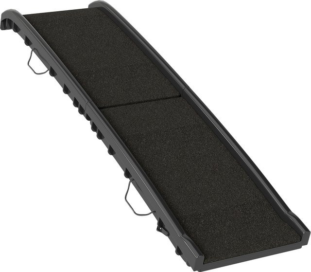 PawHut Klappbare Hunderampe aus PP mit rutschfester Oberfläche, Schwarz, L: 155 cm, B: 38,5 cm, H: 15,5 cm - Bild 1