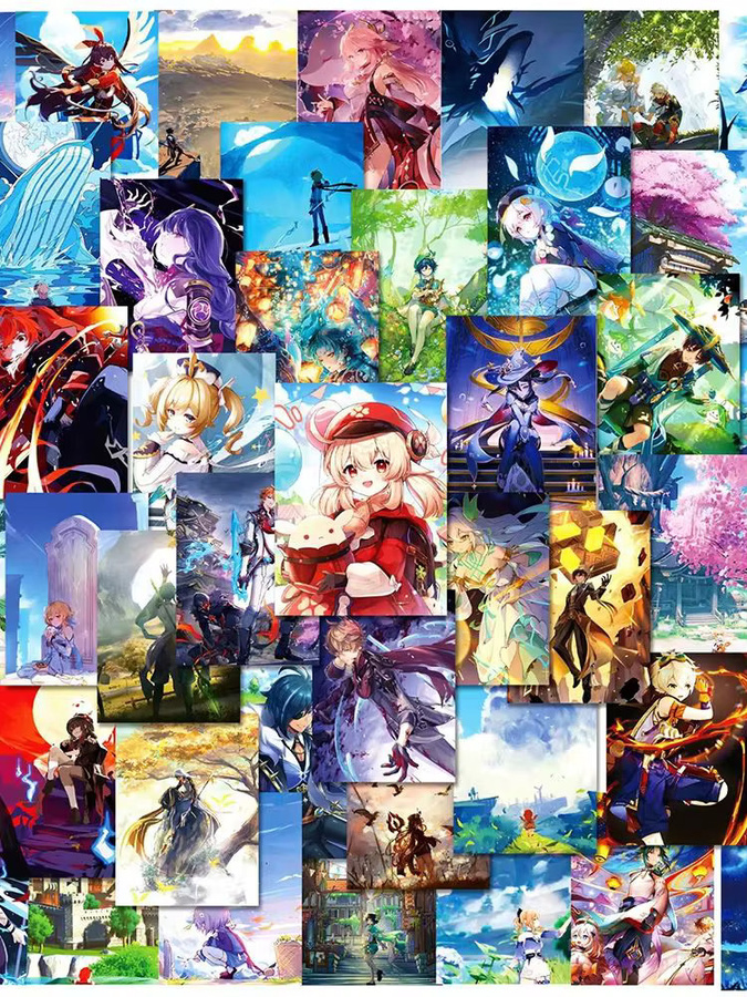 Genshin Impact Anime-Aufkleber-Set, Bunt / Mehrfarbig - Bild 4