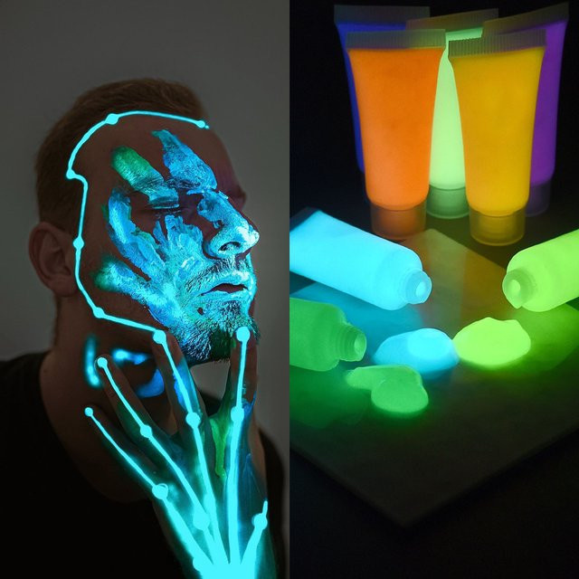 Dunkle fluoreszierende Leuchtfarbe für Epoxidharz und Acrylfarben, Glow In Dark Pigment für DIY-Projekte, Mehrfarbig, 15g oder 20g - Bild 1