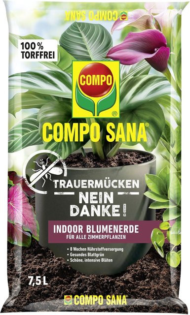 Compo Sana Indoor Blumenerde Trauermücken-Nein Danke! 7,5 l - Bild 1