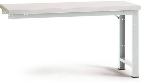 Manuflex WP4026.7035 Werkbank Anbaumodul aus Stahl und Holz in Lichtgrau (RAL 7035), Breite: 100,0 cm, Tiefe: 70,0 cm, Höhe: 84,0 cm - Bild 1