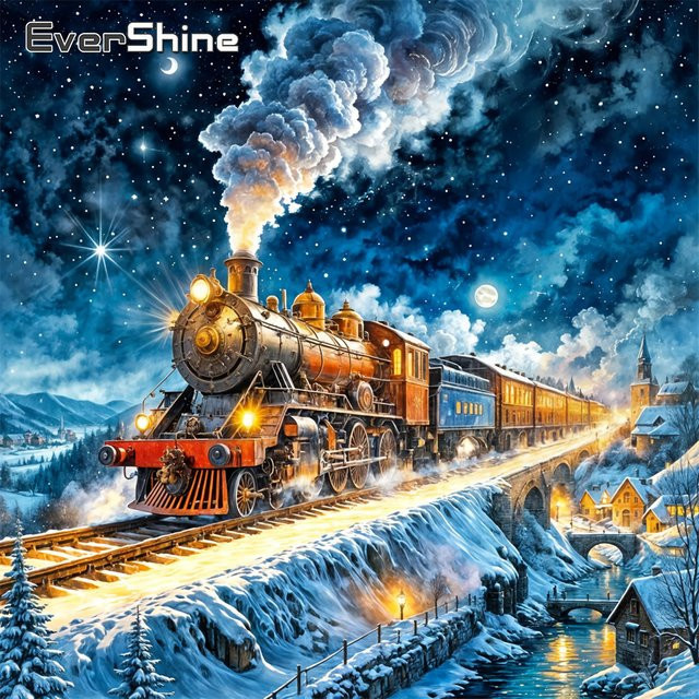 Evershine Diamant Malerei Zug, DIY Mosaik, Winter Landschaft - Bild 1