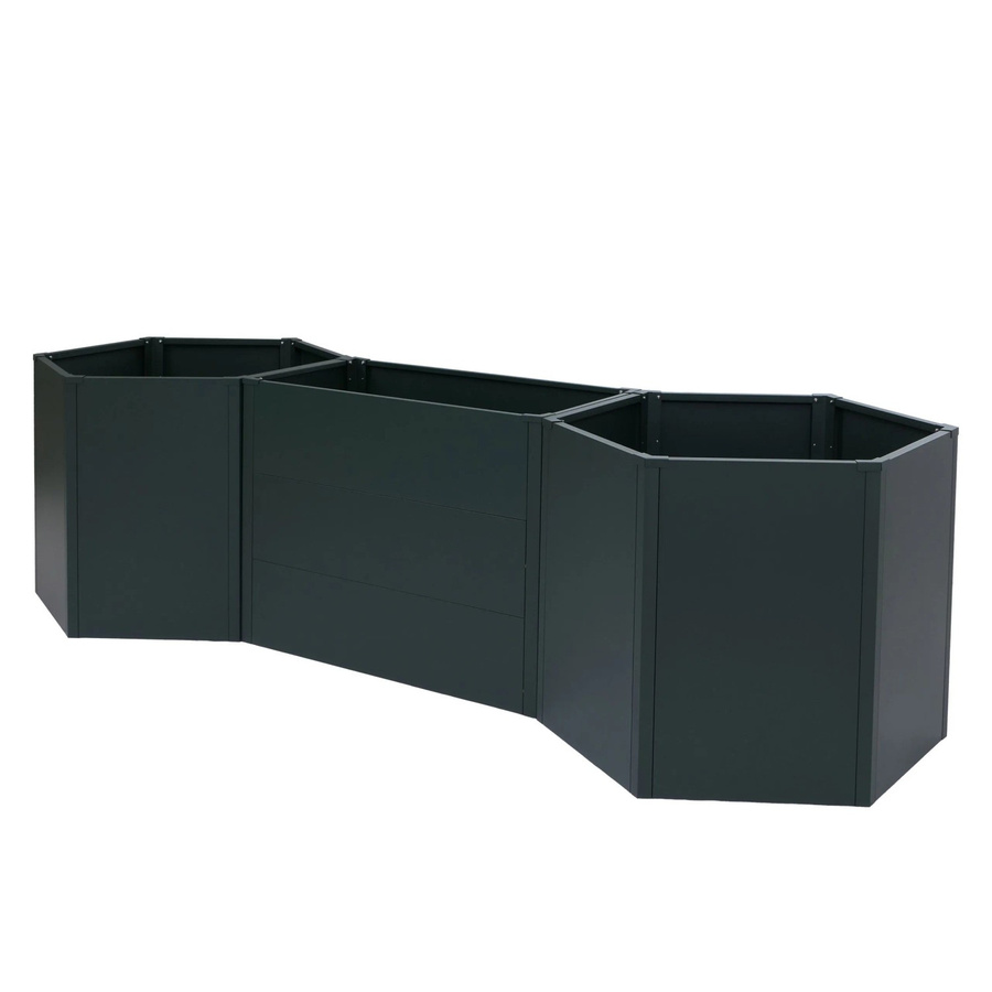 3er-Set MCW Hochbeet P64 aus Stahl in Grün, H x B x T: 88 x 77 x 286 cm - Bild 2