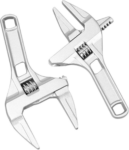 Multifunktionaler Universalschlüssel aus Aluminiumlegierung in Silber zum Entfernen von Rohrmuttern und Schrauben - Bild 1