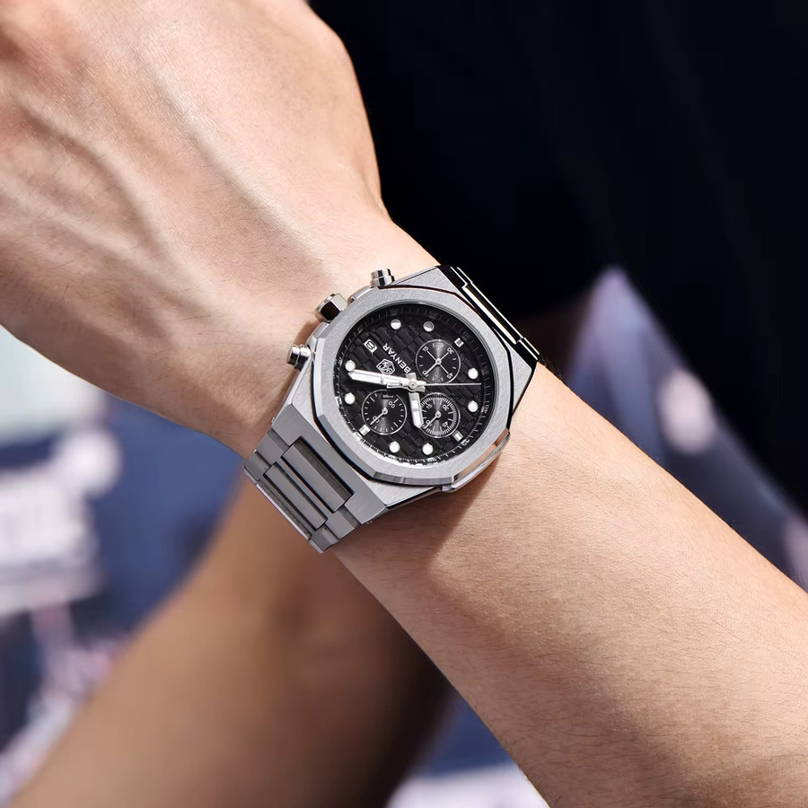 BENYAR Chronograph, Quarz, Edelstahl, Grün, Herren - Bild 2