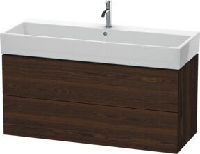 Duravit L-Cube Waschtischunterschrank wandhängend in Braun Matt, B: 118,4 cm, T: 45,9 cm, H: 54,4 cm - Bild 1