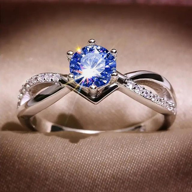 Huitan Ring, Zirkonia, Silber, Damen - Bild 1