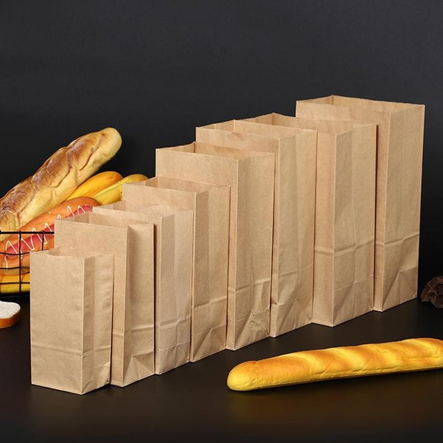 BOOMCOOL Kraftpapiertüten aus recycelbarem Papier in Braun für Lebensmittel und Süßigkeiten B/T/H: 21 x 12 x 7 cm - Bild 1