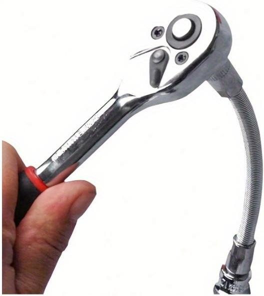 Flexibler Stecknussadapter 1/4 Zoll von SZwatch in Silber aus Stahl für Elektrowerkzeuge - Bild 1