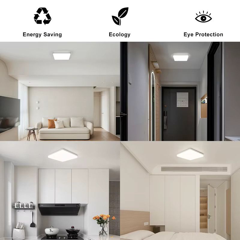 MARPOU LED-Deckenleuchte quadratisch mit 45 W in neutralweiß, warmweiß und kaltweiß für Wohnzimmer und Schlafzimmer - Bild 3