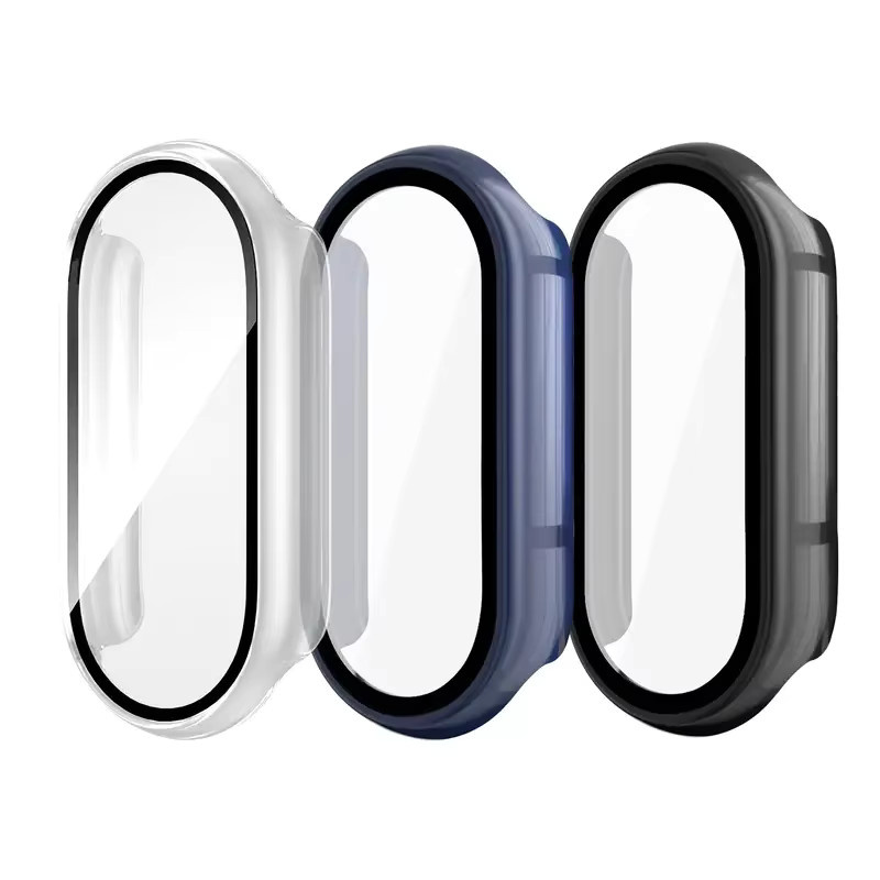 Xiaomi Smartwatch Zubehör, Hülle und Displayschutzfolie für Mi Band 8, Schwarz, Blau - Bild 4