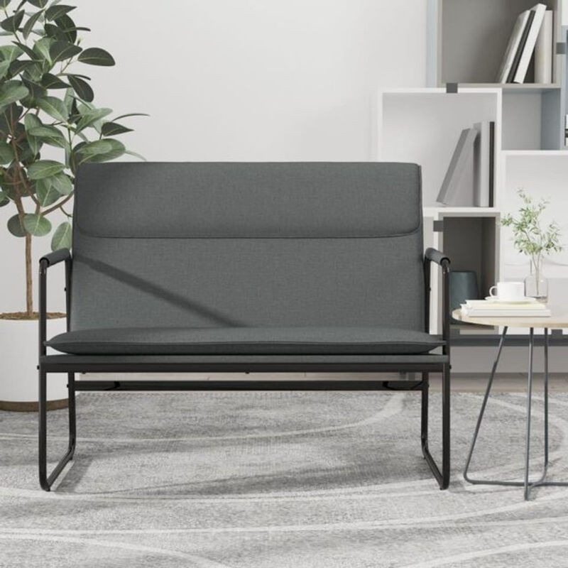 Vidaxl Sitzbank mit Rückenlehne in Anthrazit aus Stoff und Metall, Modern, B/T/H: 100 x 64 x 80 cm - Bild 1