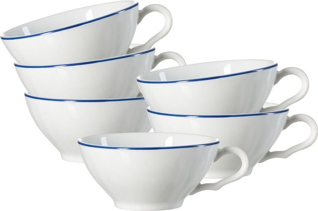 Ritzenhoff & Breker Teetassen Ostfriese aus Porzellan, Weiß, 6er Set, 100 ml - Bild 1
