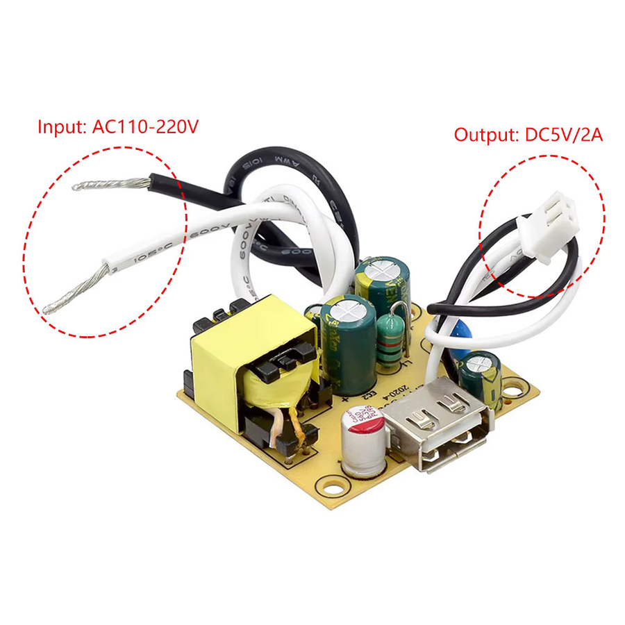 Aideepen AC-DC Schaltleistungsmodul isolierter Step Down Buck Converter 5V 2A 10W Multicolor - Bild 2