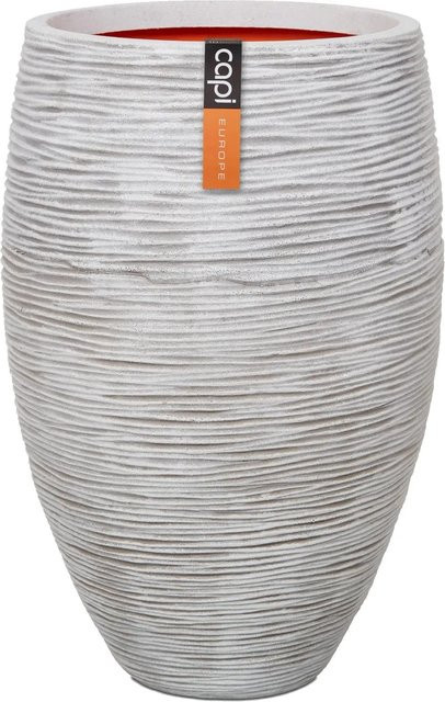 Capi Pflanztopf Nature Rib Elegant Deluxe Riffel in Elfenbein, Durchmesser: 40 cm, Höhe: 60 cm - Bild 1