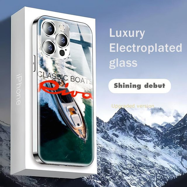 RIVA Yacht Handyhülle aus galvanisiertem Glas für iPhone 12 bis iPhone 17 Pro Plus Max in Multicolour - Bild 1