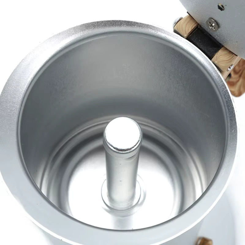JUSTINLAU Moka Topf für Espresso und Kaffee, 3/6 Tassen, Farbe: Silber - Bild 4