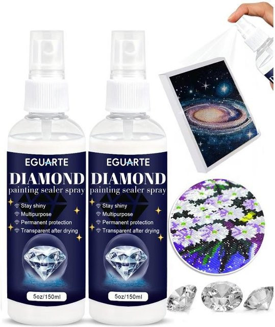 Diamond Painting Versiegelungsspray Transparent Glänzend Perlenfixierkleber für Diamond Art Puzzle Basteln DIY Schutzglanz 300ml - Bild 1