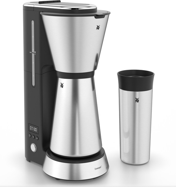 WMF KÜCHENminis Aroma Thermo to go Filterkaffeemaschine mit Thermoskanne in Silber aus Edelstahl - Bild 1