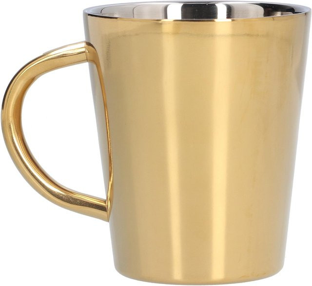 CosyHome Isolierbecher aus Edelstahl mit Henkel, Gold, 300 ml - Bild 1