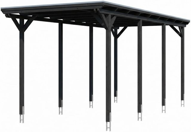 SKANHOLZ Caravan-Carport Emsland aus Fichte mit Stahl-Flachdach in Anthrazit und Schwarz, B: 846 cm, T: 402 cm - Bild 4