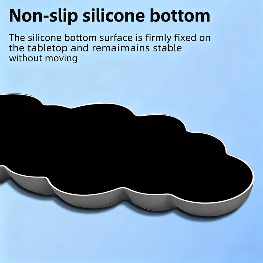 Yungan Ergonomische Handgelenkstütze aus Memory-Schaum und Silikon für Maus und Tastatur in Weiß - Bild 4