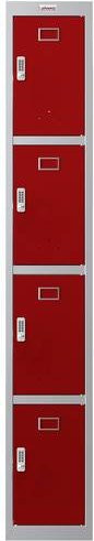 Phoenix PL1430GRE PL-Serie Spind aus Stahl mit Elektronikschloss in Grau und Rot - Bild 1