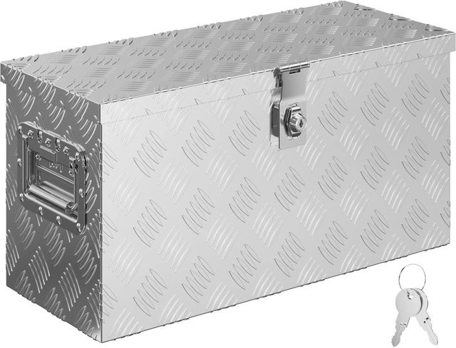 Xpotool Aluminium Truckbox Deichselbox Werkzeugkiste wasserdicht, Farbe: Silber, B/T/H: 60 x 25 x 30 cm - Bild 1