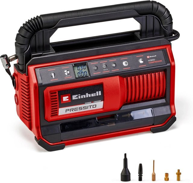 Einhell Power X-Change Hybrid-Kompressor Pressito 18/25 in Schwarz und Rot - Bild 1