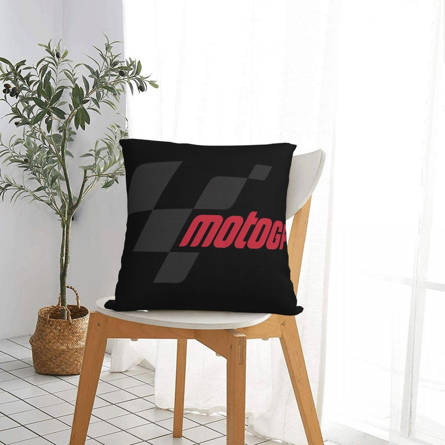 Moto GP Logo quadratische Kissenhülle aus Peach Skin, Kissenbezug für Zuhause und Auto, B/T/H: 18 x 18 x 18 cm - Bild 3