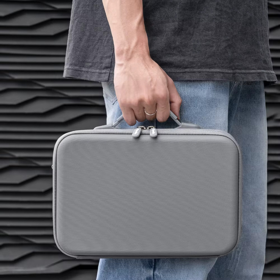 Flymile Tragetasche für Insta360 X5 Kamera-Organizer, graue PU-Hülle als kratzfeste Reisetasche und Schutzzubehör - Bild 4