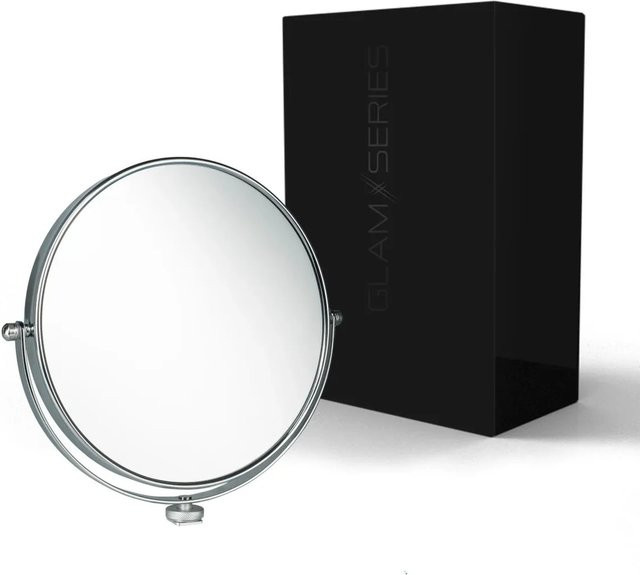 Glamseries Glamluminater Mirror Schminkspiegel mit LED-Licht, 360° Arm Add-On, rund, Silber - Bild 1