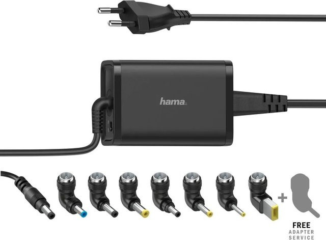 Hama Universal-Notebook-Netzteil 65W Schwarz mit Barrel-Stecker 15-19V - Bild 1