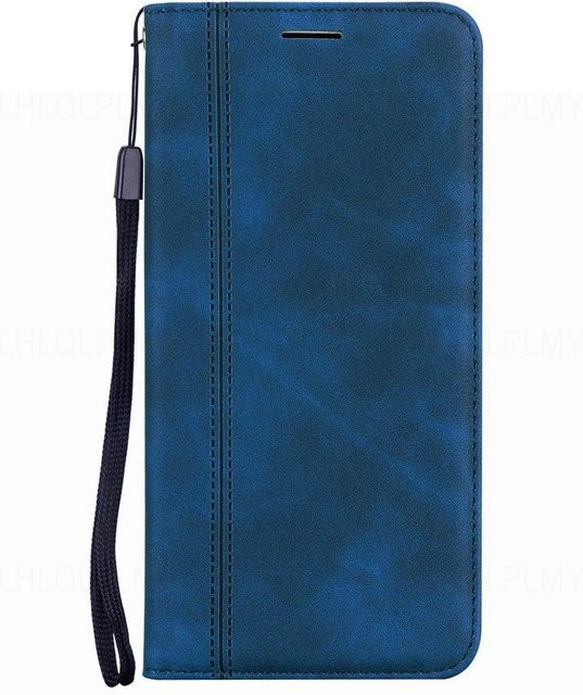 Luxus Leder Klappbrieftasche Handyhülle für Samsung Galaxy S25 S26 S20 FE A13 A14 A15 A16 A17 A25 A26 A33 A34 A35 A36 A52 A53 A54 A55 A56 A57 5G Buch Cover in Blau - Bild 1