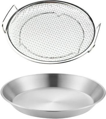 Edelstahl Sieb von Yangyizhi mit feinem Netz und zwei Griffen, Silber, Durchmesser: 20 cm - Bild 1