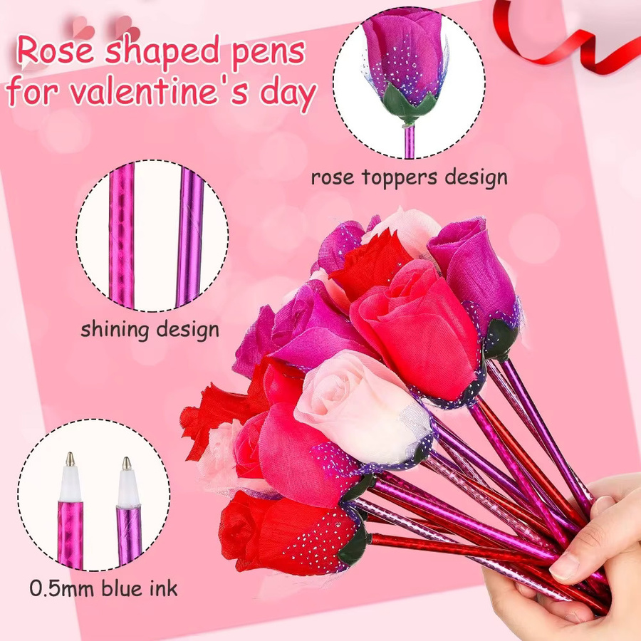 TWBEB Rosen-Kugelschreiber mit Blumen-Design für Valentinstag und Hochzeiten - Bild 4