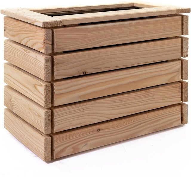 HolzFee Pflanzkasten Linea aus Lärche in Braun, B/T/H: 76 x 30 x 43,5 cm - Bild 1