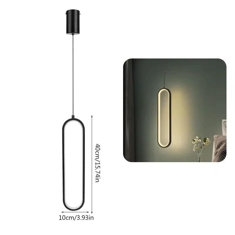 TRAZOS Nordische LED-Pendelleuchte in U-Form aus Metall mit verstellbarem Kabel für Esszimmer, Küche und Schlafzimmer - Bild 4