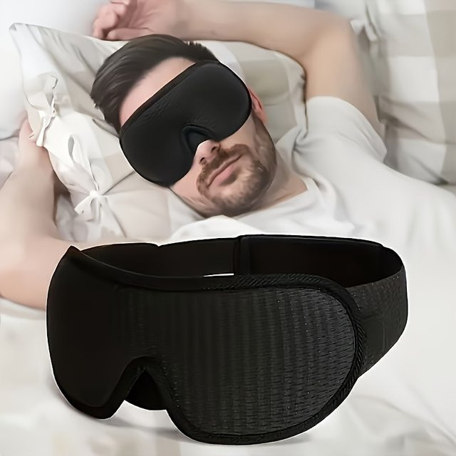 FUBEICHLY 3D-Schlafmaske, Unisex, Lichtblockierend - Bild 1