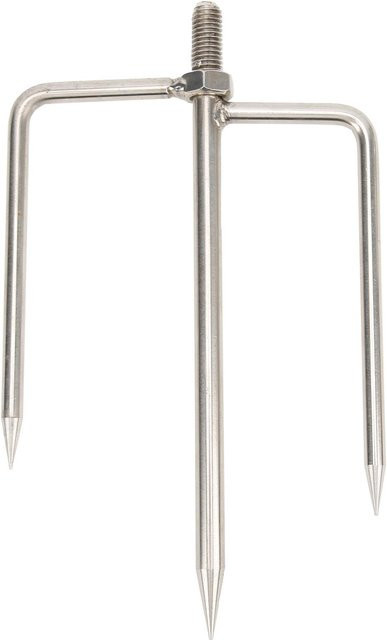 DIYelecs Regenschirmhalter aus Edelstahl als tragbarer Bodenstecker für Outdoor und Angeln, Silber - Bild 1